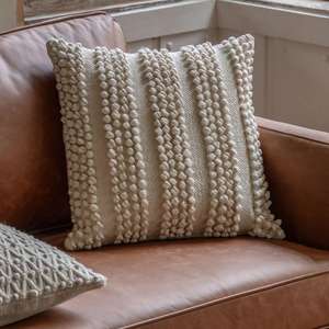 Funda de almohada de diseño bohemio para exteriores, funda de almohada decorativa tejida a mano única, patrón geométrico Vintage ITHL - Product Image 1