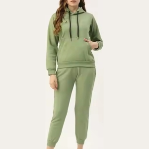Ensemble de survêtement imprimé à capuche pour femmes en gros, logo personnalisé, haut tendance, teinture unie pour unisexe, taille plus - Product Image 5