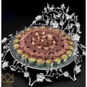 Bols de luxe en métal plaqué or d'excellente qualité, design au look attrayant et miroir, fournitures de service au chocolat - Product Image 3