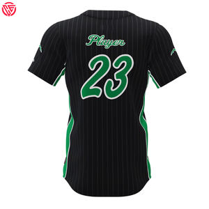 Dernier design Impression par sublimation Vente en gros Maillot de baseball à deux boutons Vêtements de sport Chemises en jersey de baseball personnalisées pour hommes - Product Image 4
