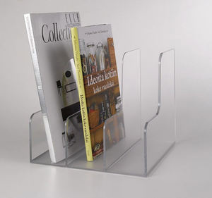 Bon fournisseur pliable transparent acrylique comptoir organisateur présentoir pour magazines prospectus dépliants brochures - Product Image 1