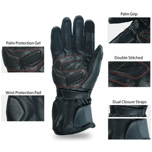 Gants de moto en cuir de chèvre de qualité supérieure, durables, compatibles avec les écrans tactiles, pour motards, cyclistes et activités de plein air, unisexe - Product Image 4