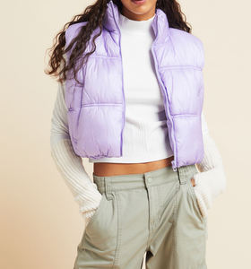 Respirant Vintage imperméable doublure en soie tissé hiver femmes doudoune avec polyester rempli couette marque personnalisée - Product Image 6