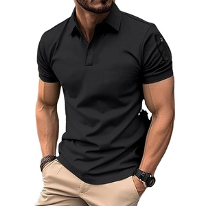 Camiseta de manga corta informal de talla grande para hombre, logotipo personalizado, tela transpirable, Golf comprimido para diseño de impresión, venta al por mayor - Product Image 2