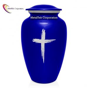 Customized Colour Metal Urn Human Ashes Pets Holy Cross Print Black Cremation <b>Memorial</b> Jar Multiple Colours Adult Funeral Urns - Product Image 4