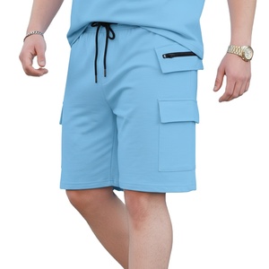 Survêtement d'été tricoté 100 % coton personnalisé unisexe, léger et décontracté, couleur unie, confortable, vêtement de sport et de loisirs 2027 - Product Image 3