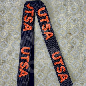 Sangle de sac à main bohème faite à la main avec perles transparentes UTSA, pièces de sac spéciales pour le jour du match, sangles de sac en perles dorées, sangle de sac à main perlée - Product Image 1