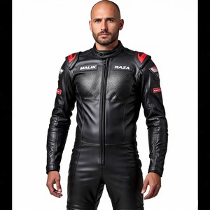 ชุดหนังสำหรับแข่งซูเปอร์ไบค์ไหล่ไทเทเนี่ยม, Kevlar เรียงราย, Pro-Rider, ความปลอดภัยสูงสุด, สไตล์ก้าวร้าว, การตัดเย็บที่ทนทาน - Product Image 4