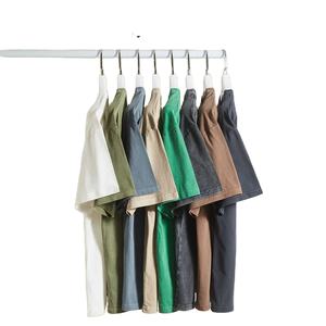 T-Shirt Homme Vintage Lavé à l'Acide Coupe Régulière Tricoté 180 Grammes 100% Coton Respirant High Street Noir Style Hip Hop - Product Image 2