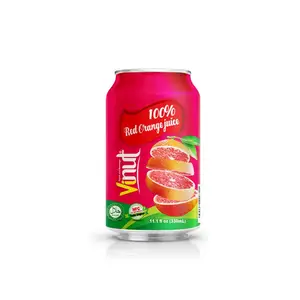 330ml de VINUT bon prix 100% de jus d'orange rouge, étiquettes privées personnalisées, fournisseurs en gros en conserve