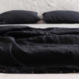 Ensemble de linge de lit noir de luxe 3 pièces lit plat respirant literie portable Portable plié pour la maison et les mariages vente - Product Image 5