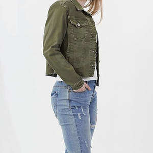 Chaqueta vaquera de punto de algodón de gran tamaño para mujer Material cómodo transpirable duradero relleno de algodón - Product Image 6