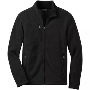 Wholesale Custom Polar Fleece Zip up Thicken <b>Coat</b> Embroidery Plus Size Men's Unisex Winter Sherpa Fleece Embroidery OuterJacket - Product Image 1