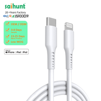 Kabel Pengisian Cepat OEM/ODM Custom C94 MFI PD30W dengan Pelindung Anyaman-Bahan PVC untuk Perangkat IOS