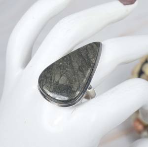 Unique Fine Jewelry Real 925 Solid Sterling Silver Poire Shape Bezel Setting Marcassite Gemstone Semiprecious Fine Ring For Her - Product Image 3