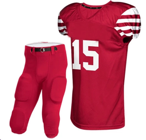 Maillot de football américain et de football unisexe personnalisable ensemble d'uniformes d'entraînement respirants pour adultes avec motif et numéro vierges - Product Image 4