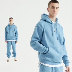 2025 Unisex Cotton Gym Sweatshirt Set Custom Logo Embossed Jogging Hoodie Casual Print Oversized Tracksuit Plus Size Pullover - Product Image 4
