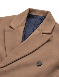 Trench long en laine respirant personnalisé dernier modèle de haute qualité pour hommes manteau d'hiver manteau en laine pour hommes avec bouton à la mode - Product Image 5