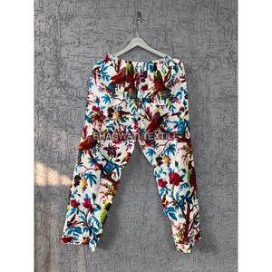 Pur coton pyjama ensemble main bloc imprimé coton indien nuit costume doux grande taille thermique Yoga robe pour les femmes pour l'été hiver - Product Image 3