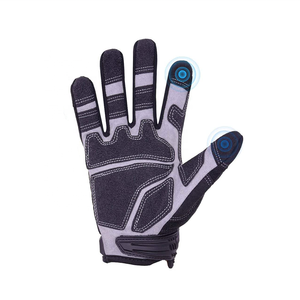 Guantes mecánicos de trabajo con logotipo personalizado, protectores de mano de piel sintética para conducir, color negro - Product Image 5