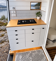 Armoire robuste entièrement en aluminium pour camping-car, panneau alvéolé, rangement modulaire léger, mobilier tout-terrain