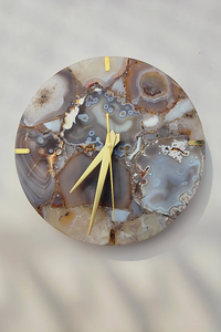 Horloge murale de style européen en pierre d'agate naturelle polie de haute qualité, faite à la main, taille personnalisée, best-seller pour la maison, l'hôtel, le restaurant - Product Image 5