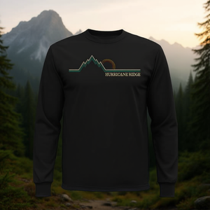 Camiseta retro de manga larga pequeña de Hurricane Ridge para el Parque Nacional Olímpico de Washington - Product Image 3