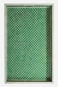 Latest Design Wood Resin Storage <b>Tray</b> High Quality Handcrafted Natural Bone Inlay Home Rectangular Food Storage <b>Tray</b> - Product Image 4