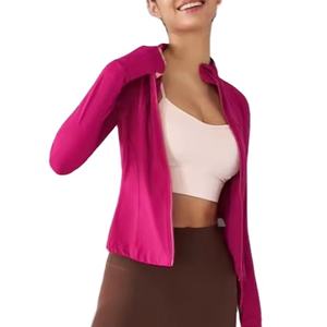 Personnalisez votre propre veste de yoga athlétique avec logo, pour une utilisation en intérieur et en extérieur, vêtements de fitness yoga, veste de yoga courte pour femmes - Product Image 5