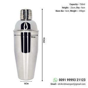 ขวดเชคเกอร์ทำจากสเตนเลสสตีลเครื่องดื่มแอลกอฮอล์ขวดเงินทองทองแดง - Product Image 6