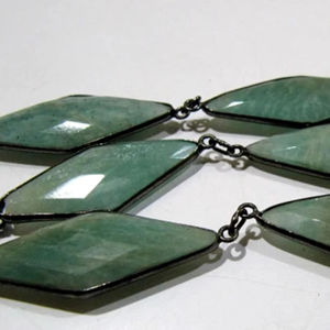 โซ่เชื่อมต่อบริโอเลตต์เลเซอร์ตัดด้วยเลเซอร์ขนาด14X34มม. รูปทรงแฟนซีจากอเมซอนธรรมชาติ - Product Image 1