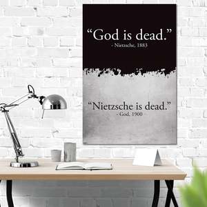 Póster en lienzo de God Is Dead Nietzsche Is Dead para uso en pared - Product Image 1