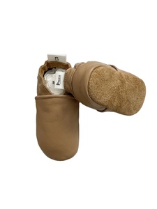 Chaussures de marche personnalisées pour tout-petits, dessus en cuir, sangle élastique, semelle souple, chaussures confortables pour bébé, logo personnalisé - Product Image 1