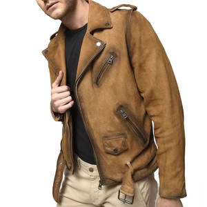 Solid Color Best Sellling Top Quality <b>Men</b> Leather <b>Suede</b> <b>Jackets</b> High Premium Standerd Maked <b>Men</b> <b>Suede</b> Leather <b>Jacket</b> - Product Image 4