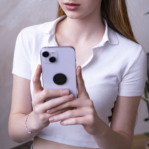 Pegatina redonda de shungita sin pulir para teléfono, de 1.1-1.2 pulgadas (28-30 mm) - Product Image 3