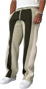 กางเกงขายาวผู้ชายผ้าโพลีเอสเตอร์/คอตตอน ย้อมสีแบบไท-ได ยืดหยุ่น ระบายอากาศ เอวสูง เหมาะสำหรับวิ่งในฤดูหนาว ออกกำลังกาย และชุดวอร์ม - Product Image 5