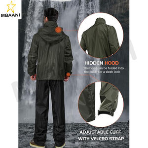 ชุดกันฝนสำหรับตกปลาสำหรับผู้ชาย (เสื้อแจ็คเก็ตกันฝนและกางเกงขายาว) - Product Image 4