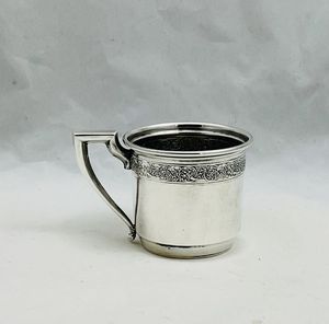 Tasses à café en métal en acier inoxydable double paroi couleur argent tasses à bière et à café en acier inoxydable avec poignée fournitures de tasse à café - Product Image 3