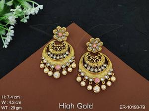 เครื่องประดับโบราณสูงทองโปแลนด์ออกแบบพรรคสวม Chand บาหลีสไตล์โบราณต่างหู - Product Image 4