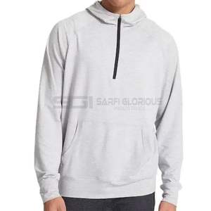 Custom <b>Fleece</b> Half <b>Zip</b> Cropped Sweatshirt <b>Men</b> Jumper High Quality Oversized <b>Quarter</b> <b>Zip</b> up Hoodies <b>Men</b> Streetwear - Product Image 1