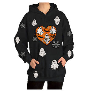 Sweats à capuche personnalisés de haute qualité pour hommes patchs en chenille à la mode en coton mélangé pour l'hiver au meilleur prix - Product Image 2