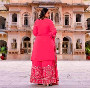 Top De Fiesta De Diseñador-Plazzo Con Dupatta - Product Image 3