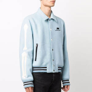 Chaqueta Letterman con Logotipo Personalizado de Primera Calidad, 100% Algodón, Ecológica, Transpirable, Ropa de Moda de Invierno, Mangas Largas - Product Image 3