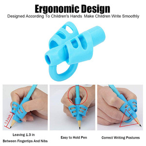 Mikailan Posture Correction Silicon Pencil Grip Holder Set for Kids Trainer Handwriting Comfortable Pencil <strong>Gripper</strong> - Product Image 3