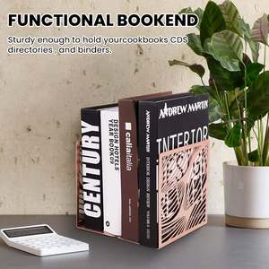 Sujetalibros de Hierro en Forma de L Personalizado de Fábrica, Soporte para Libros Negro, Sujetalibros Decorativo de Metal Moderno - Product Image 3