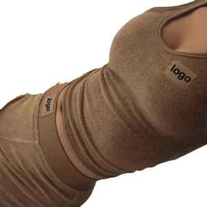 Conjunto de 2 Piezas para Mujer, Suéter Holgado de Manga Larga con Bordado, 100% Algodón, Transpirable y Cómodo, Pantalones Cortos - Product Image 5