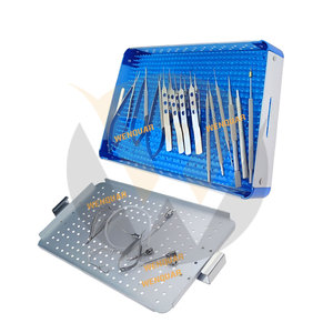 Kit de Microcirugía de Cataratas de Acero Inoxidable de 21 Piezas, Instrumentos Quirúrgicos Oftálmicos Reutilizables con Caja de Almacenamiento - Product Image 1