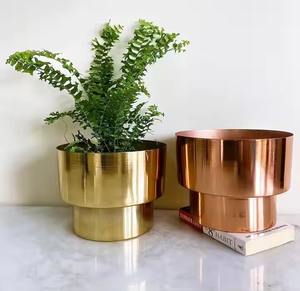 Decorative hammered copper <b>plant</b> <b>pots</b> for stylish indoor gardens elegant metallic containers for home or workspace decor - Product Image 2