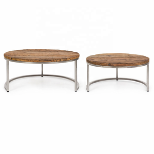 Industrial Solid Wood Coffee <b>Table</b> | Metal Frame Living Room <b>Table</b> | Vintage Modern Center <b>Table</b> Akku Art Exports - Product Image 3