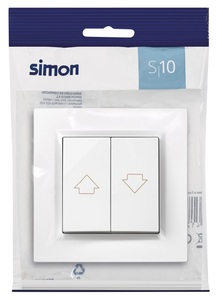 Pulsante a scatto bianco per serranda S10 (Simon F1090333030) - Product Image 1